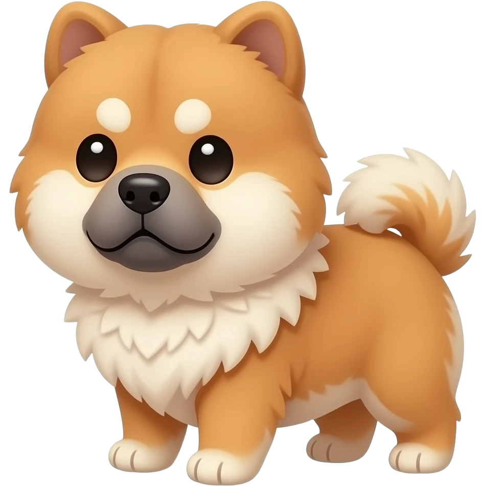 kawaii chow chow dog emoji
