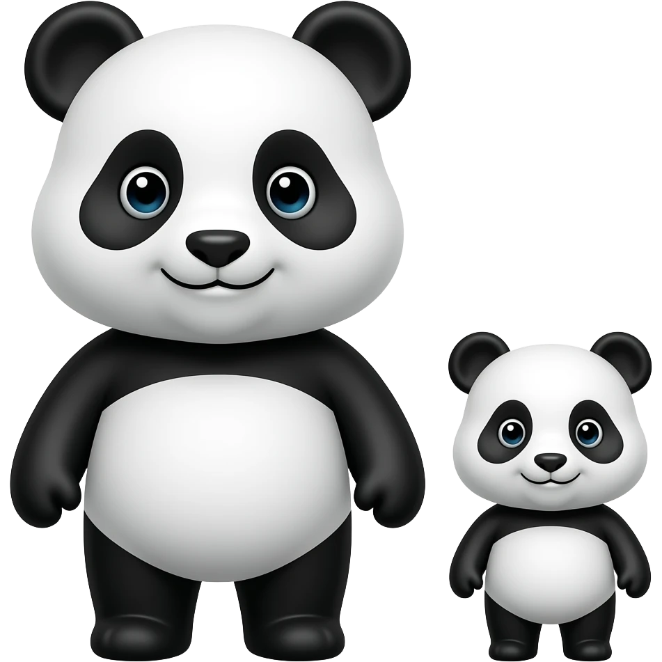 Panda and cub emoji