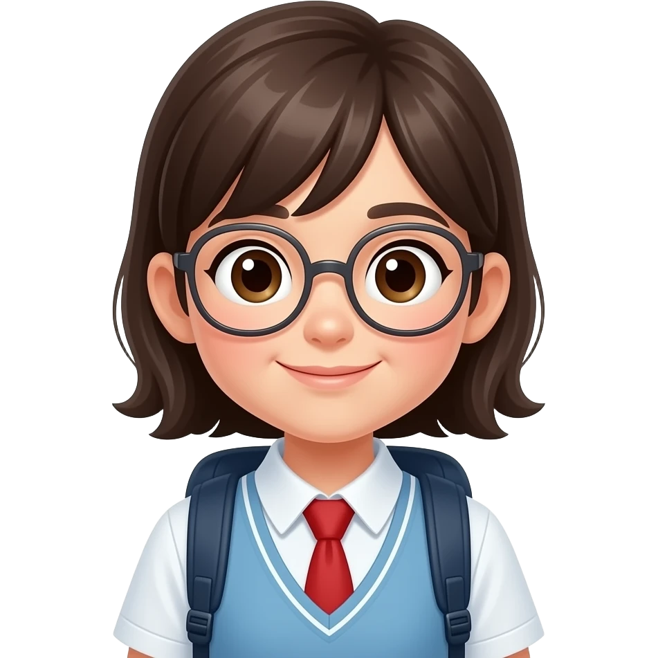A cute student emoji