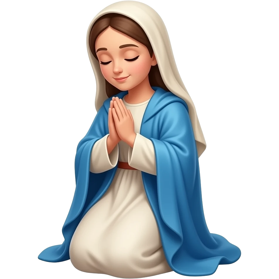 mujer  rezando  de rodillas emoji