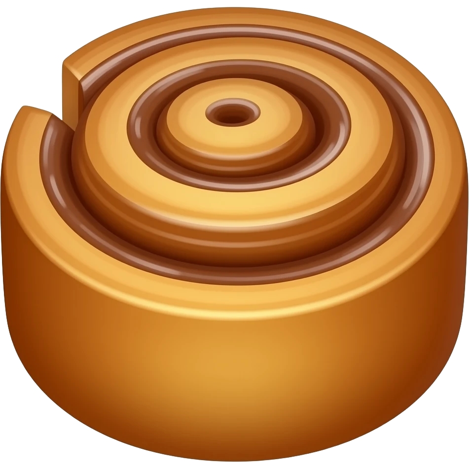 Cinnamon roll no face emoji