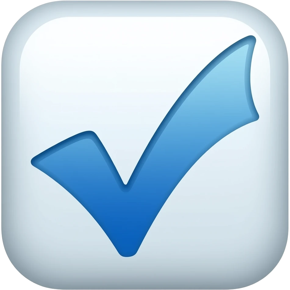 Blauer haken emoji