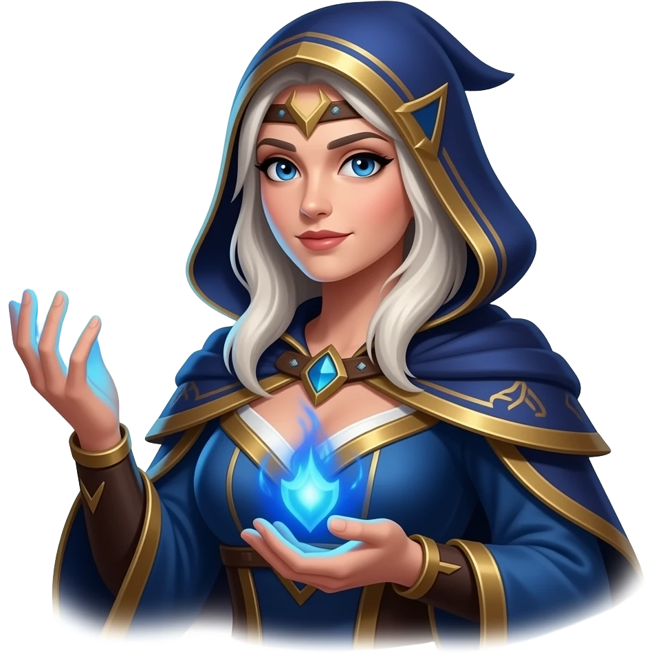warcraft mage woman cast magic protection spell emoji
