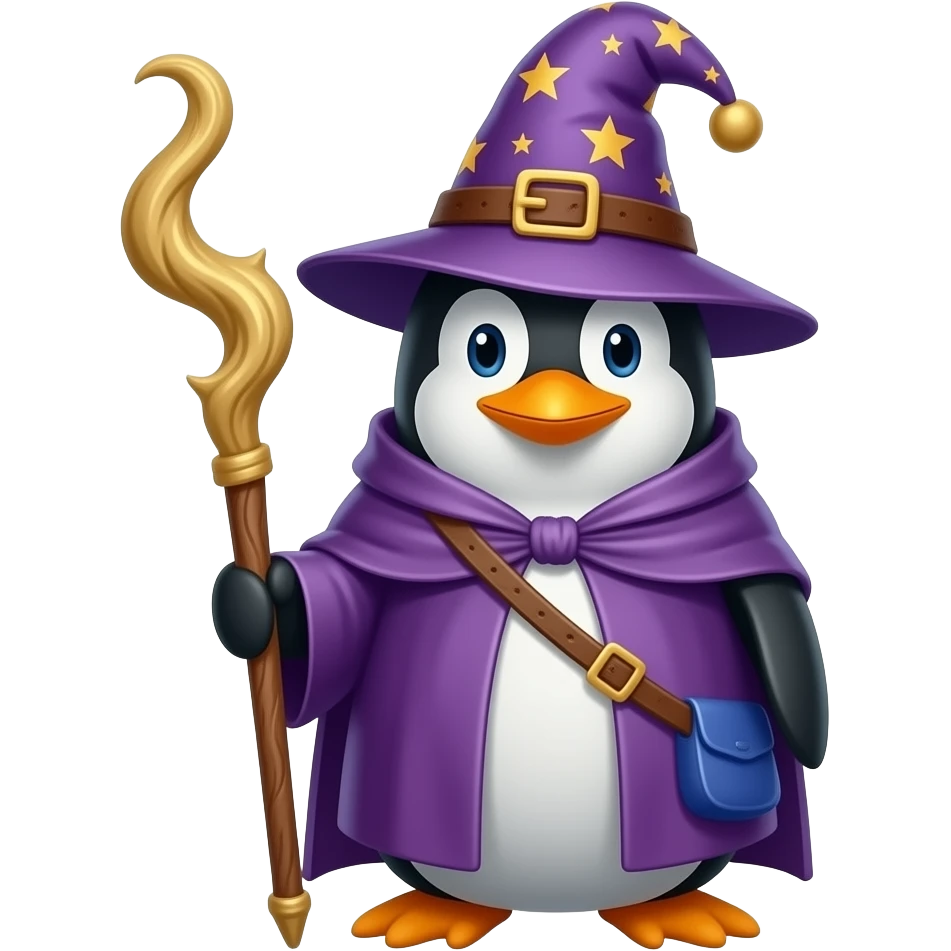 Penguin Wizard emoji