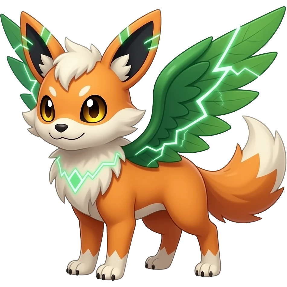 Fennekin-Sprigatito-Shaymin-Luxray-Fakémon-hybrid emoji
