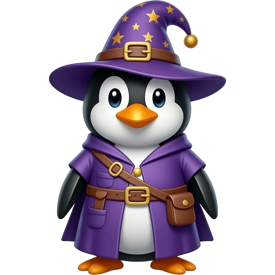 Penguin Wizard emoji