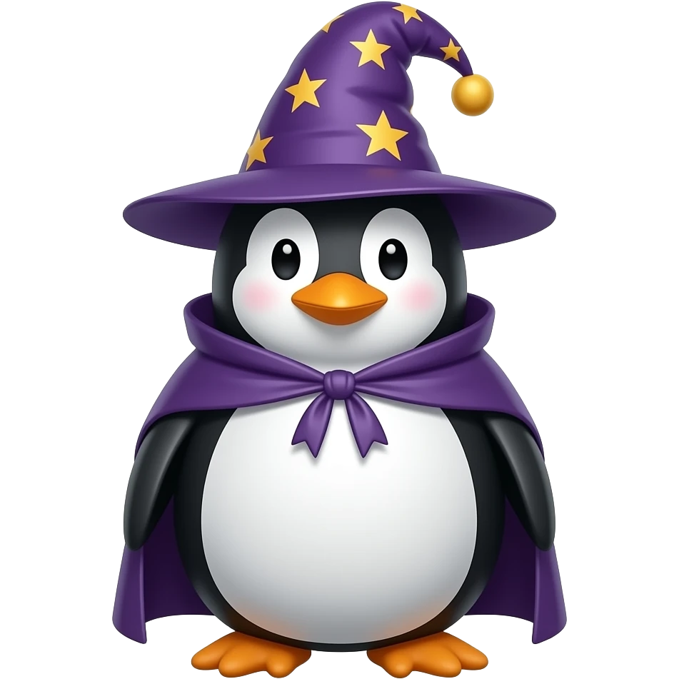 Penguin Wizard emoji
