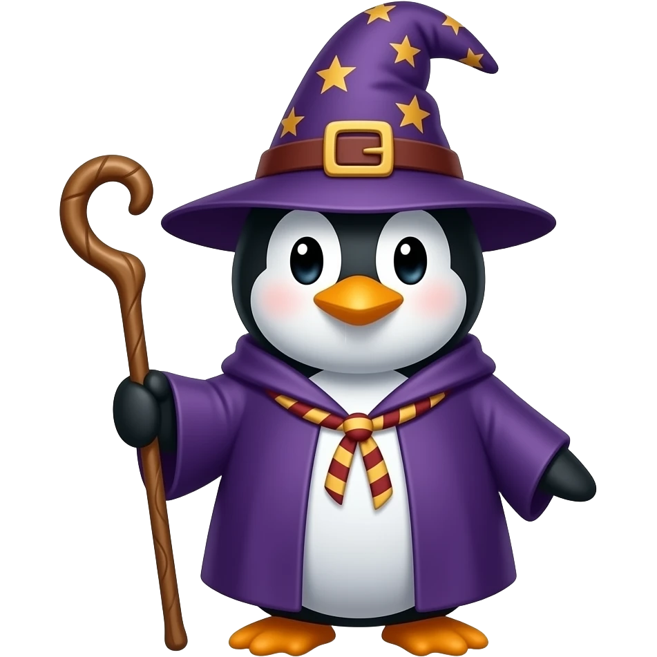 Penguin Wizard emoji