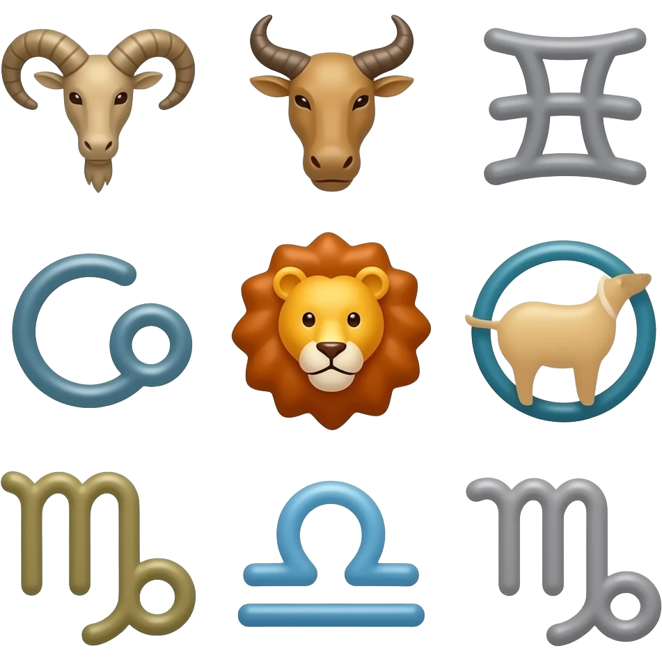 ♈-♉-♊-♋-♌- part 2-♍-♎-♐ emoji