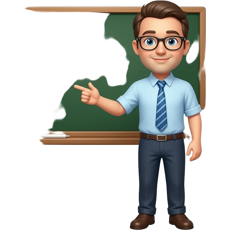 teacher standing at the blackboard emoji