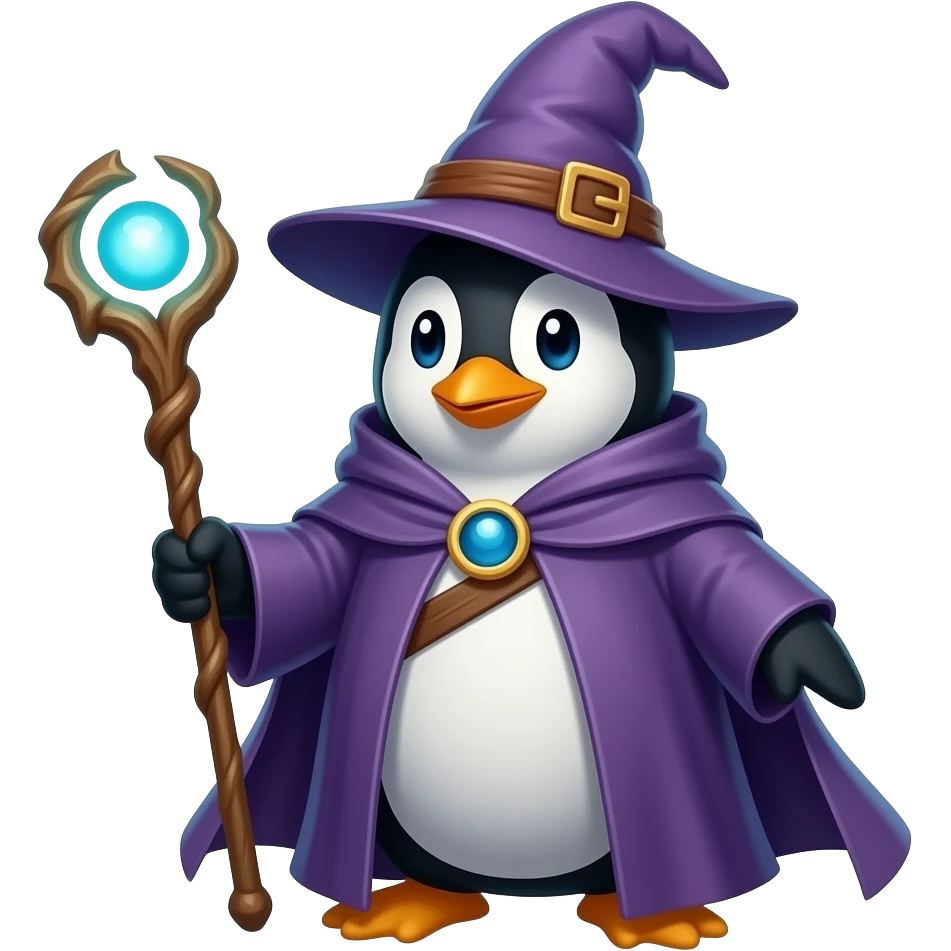 Penguin Wizard emoji