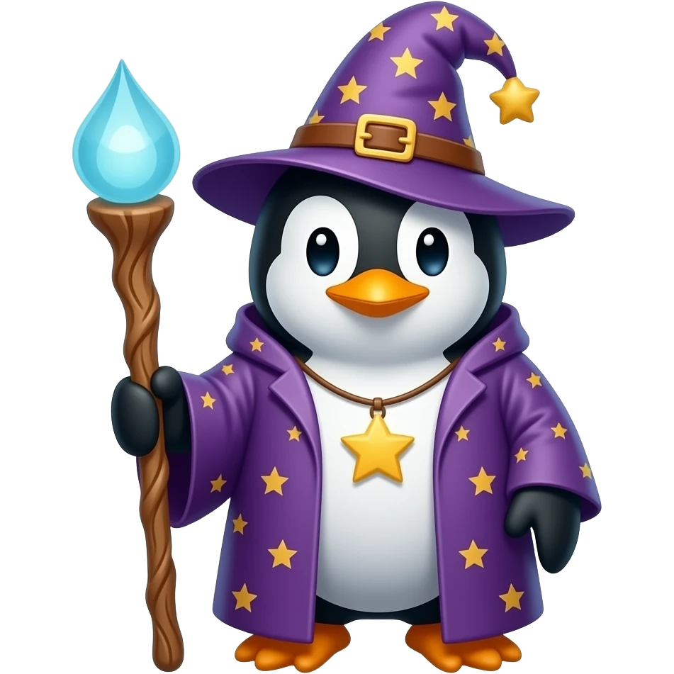 Penguin Wizard emoji