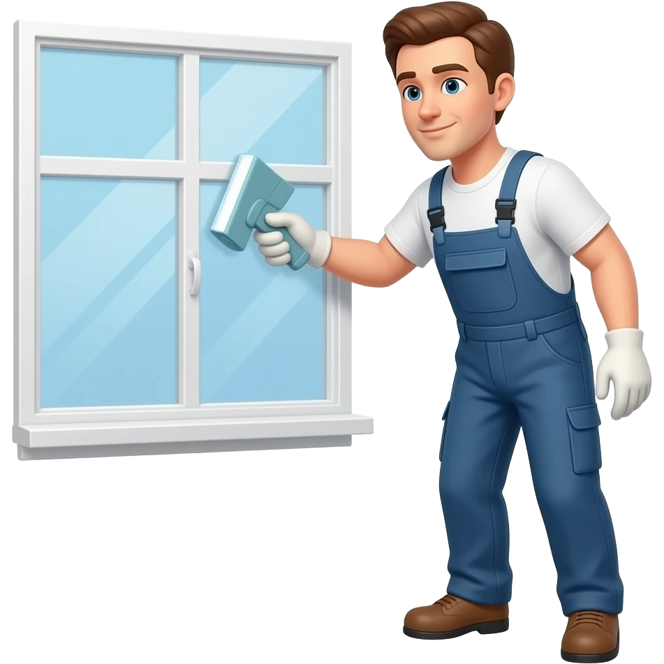 hombre limpiador de ventanas emoji