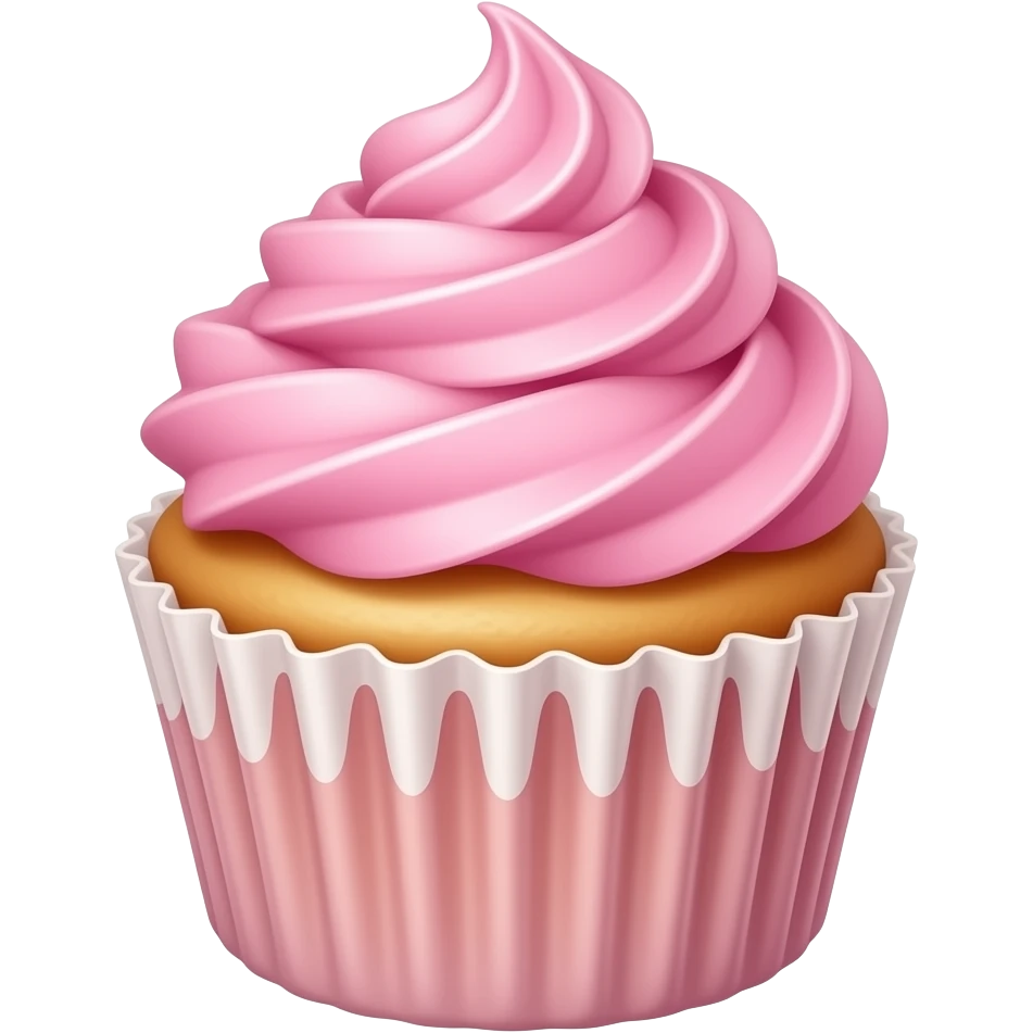 Cupcake with pink icing emoji