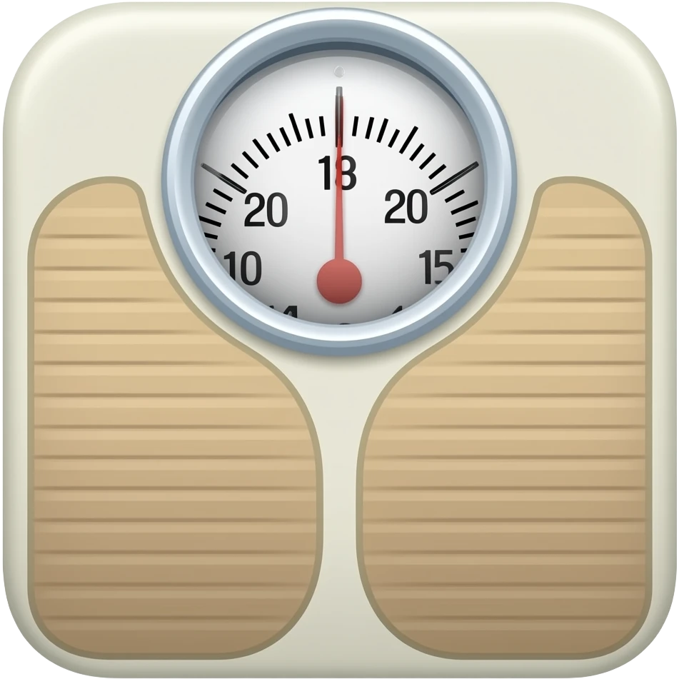 Light beige body weight scale emoji
