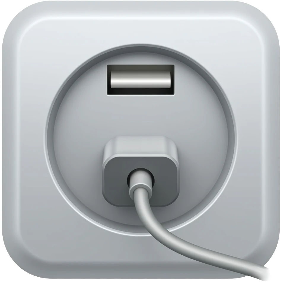 EV wall charger plugged into car emoji
