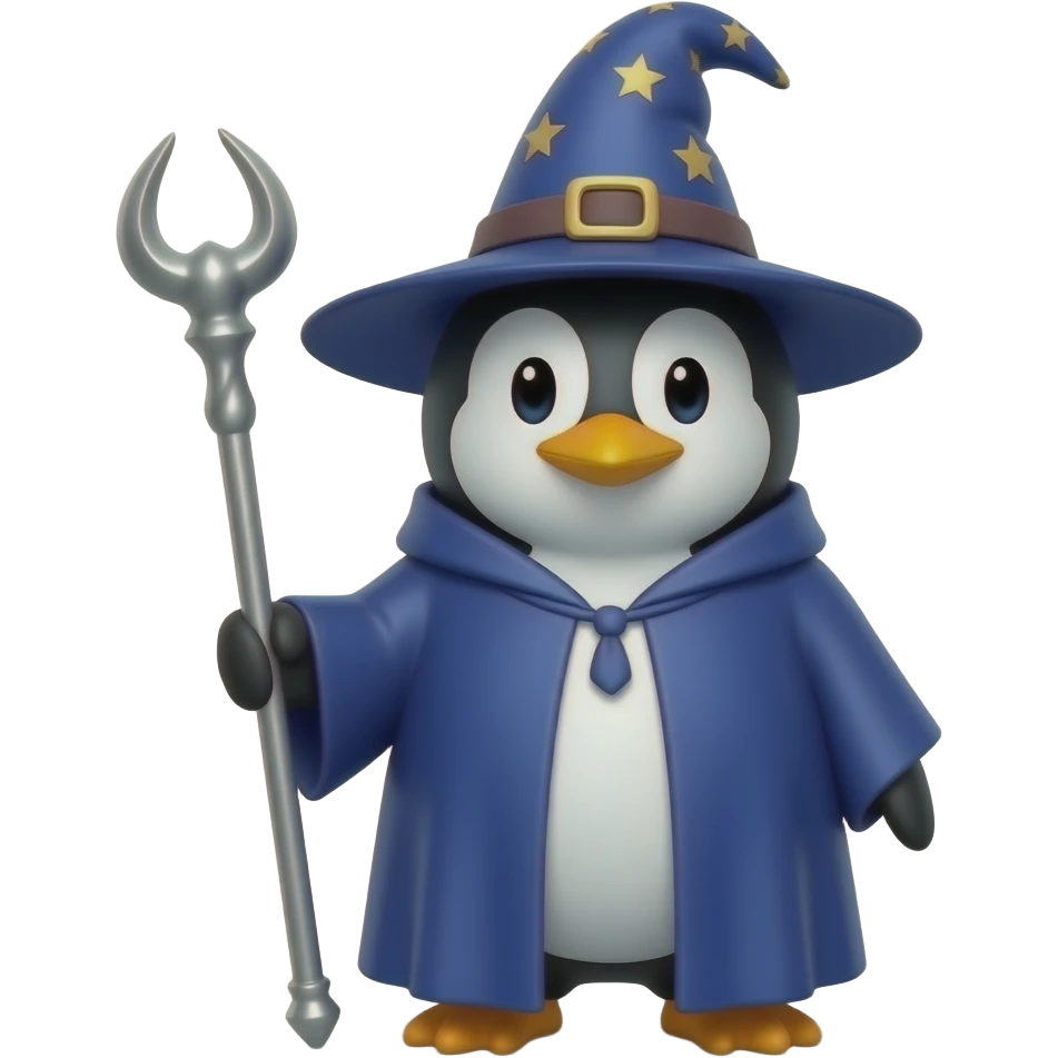 Penguin Wizard emoji