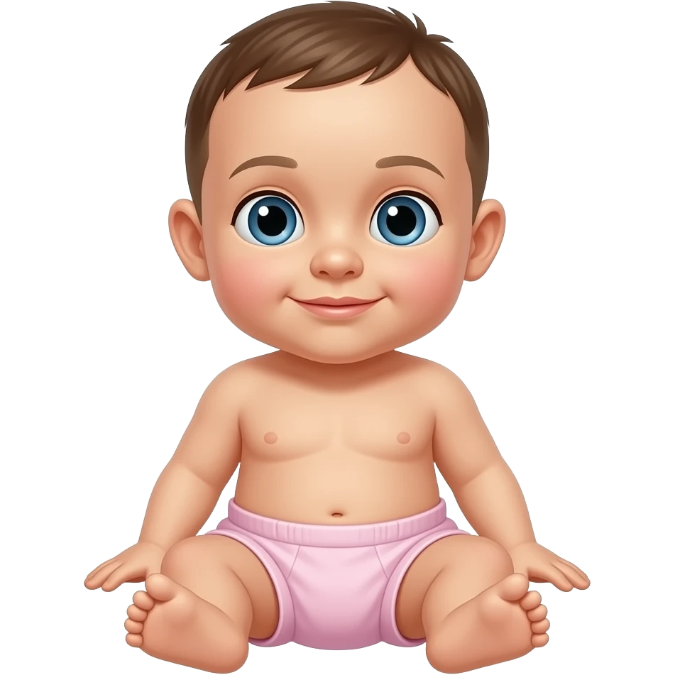 Male adult baby with pink diaper emoji
