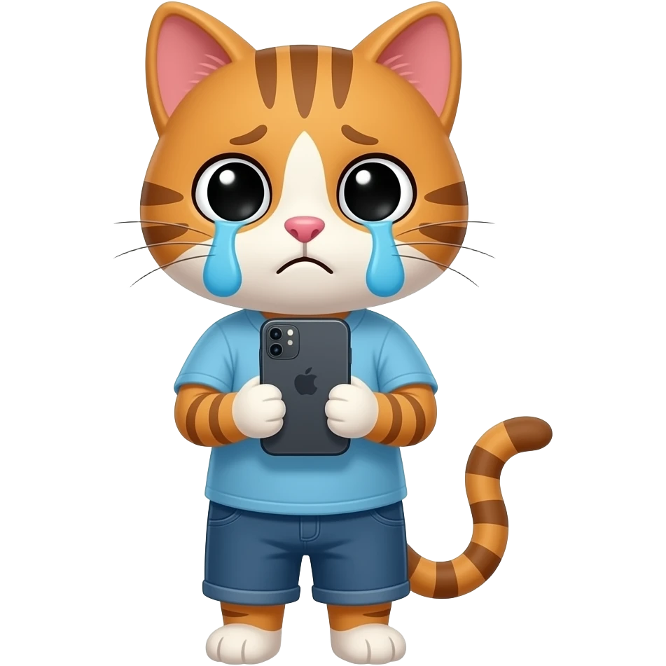 sad cat iphone emoji