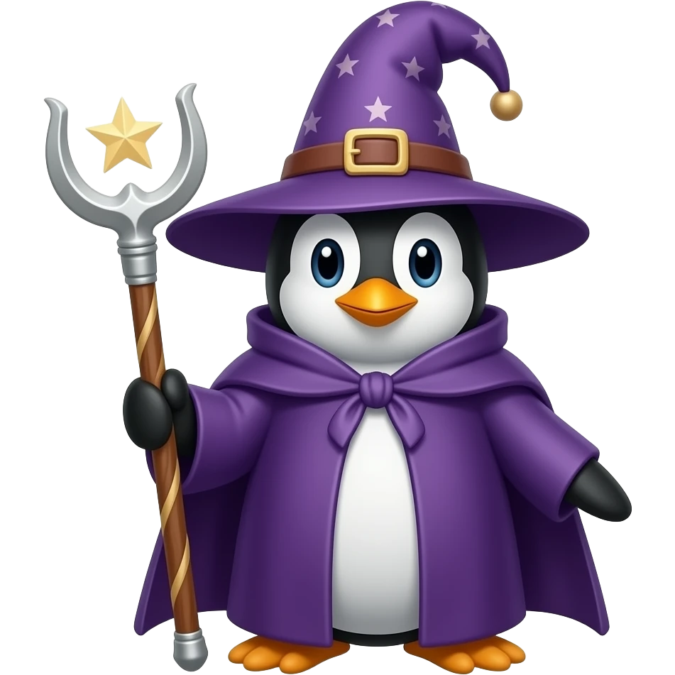 Penguin Wizard emoji