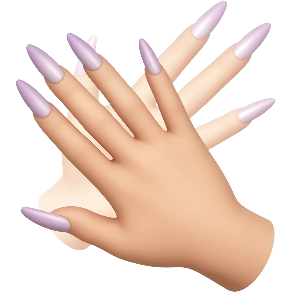 very long nails with open hand emoji