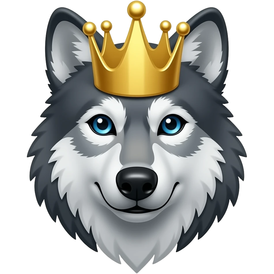 Wolf king emoji