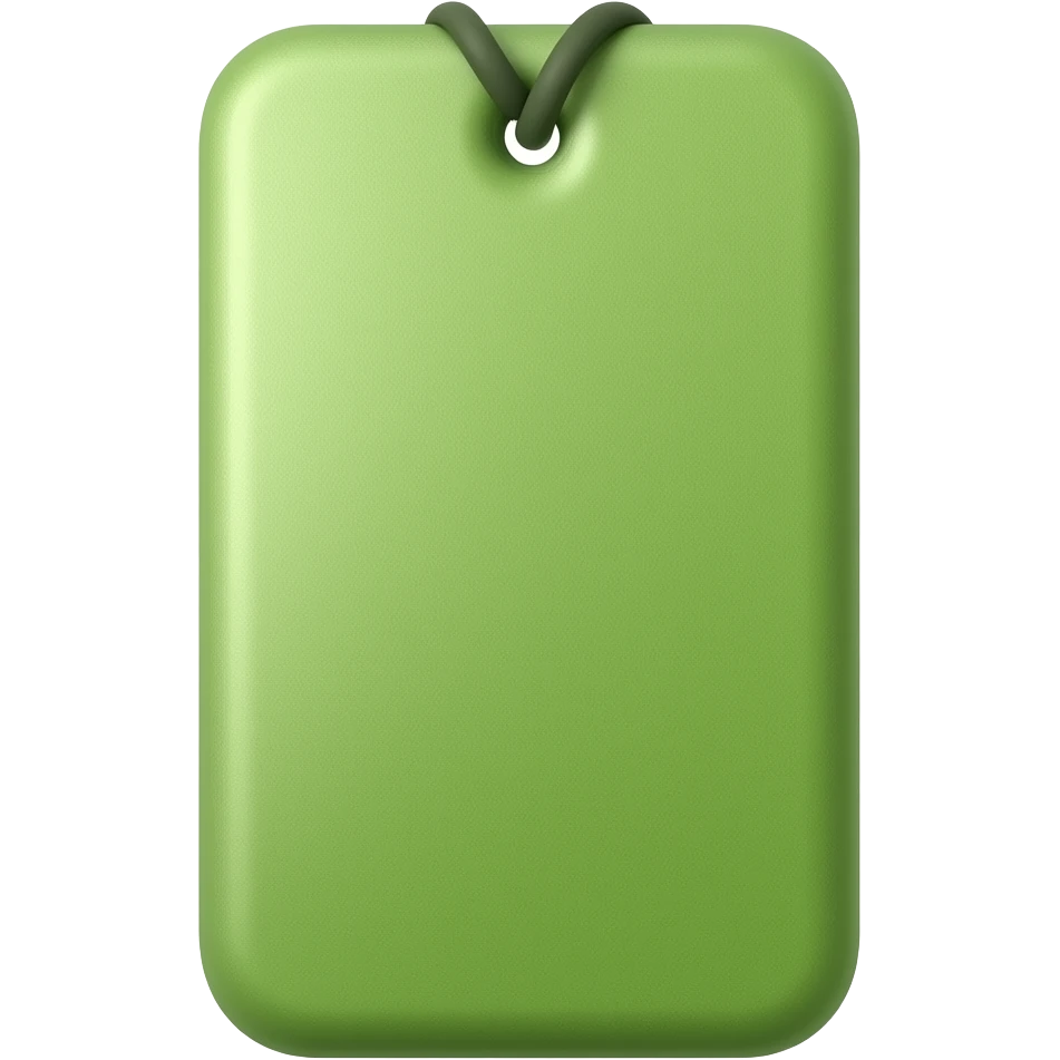 forest green colored bookmark orthogonal up and down emoji