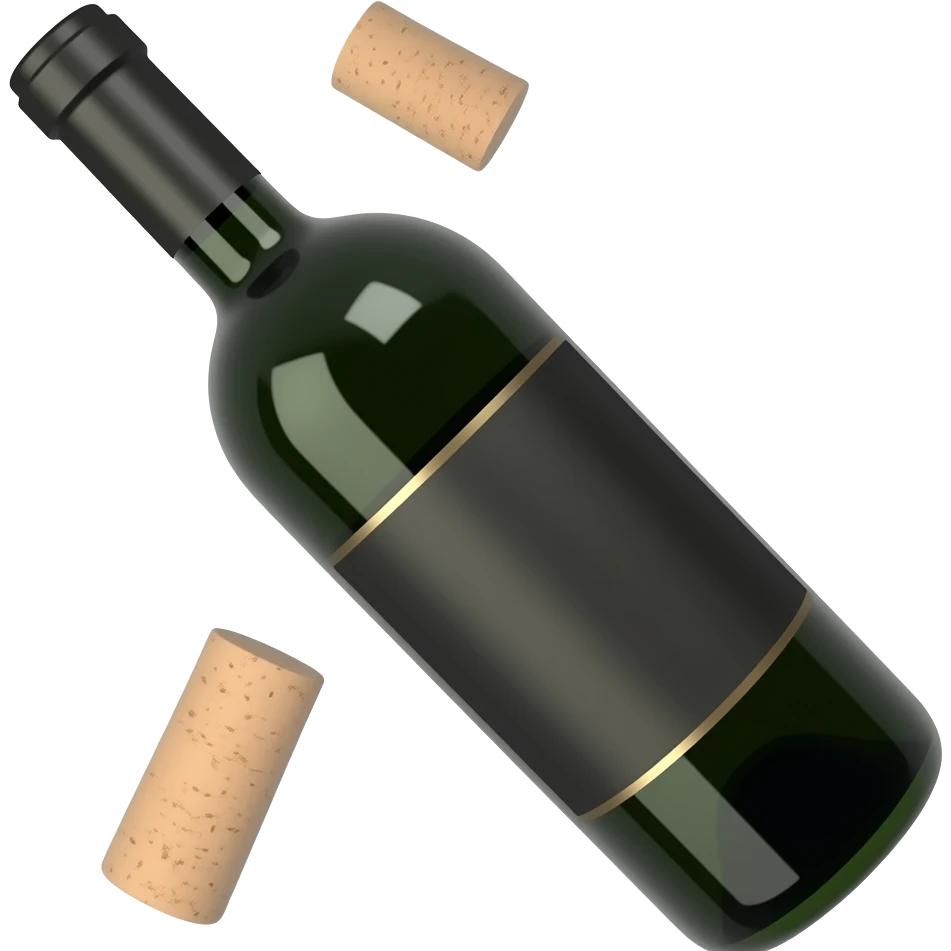 wine popped emoji