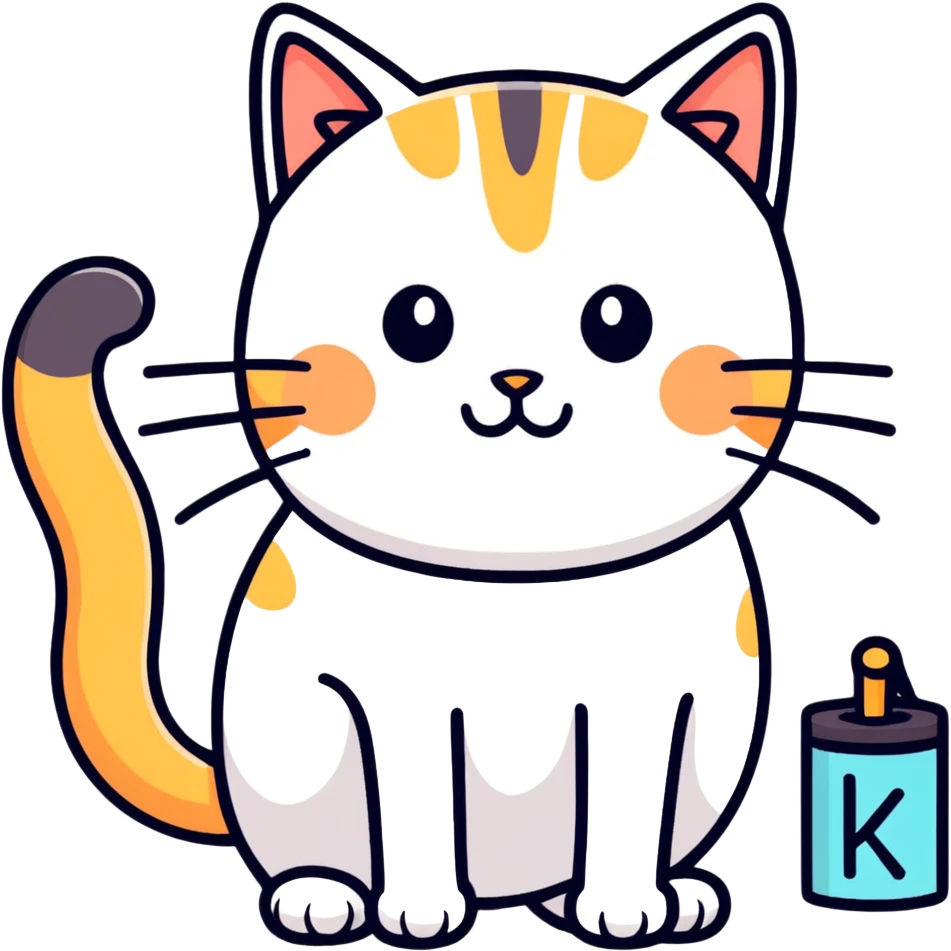 Cat writing emoji