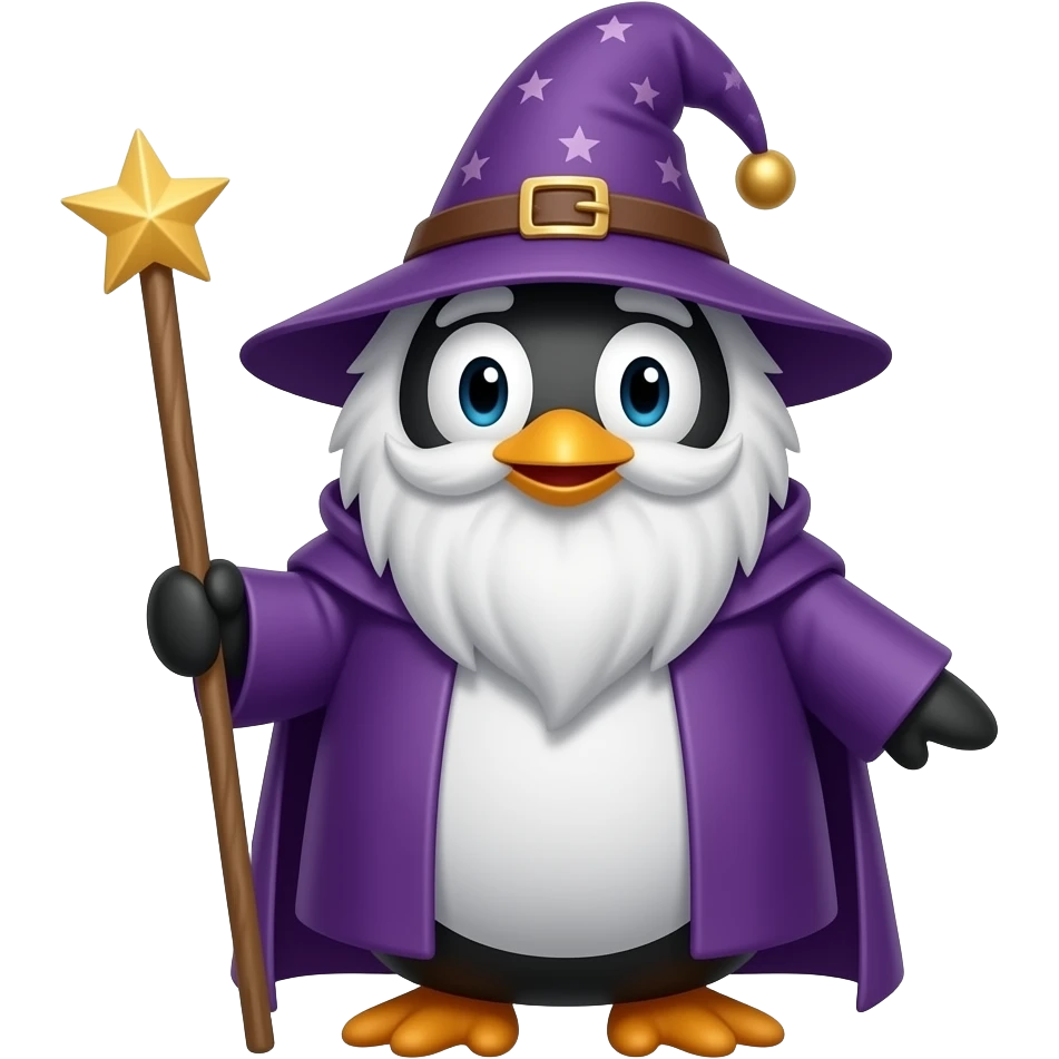 Penguin Wizard emoji