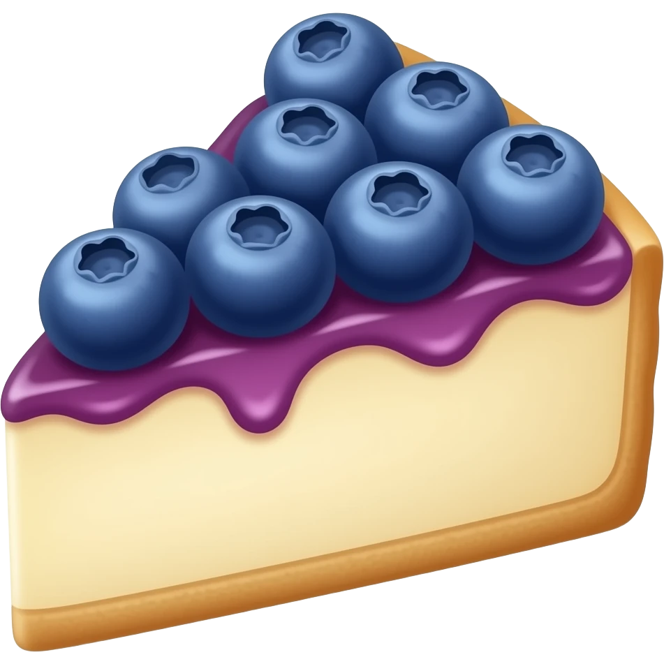 Blueberry Cheesecake slice emoji