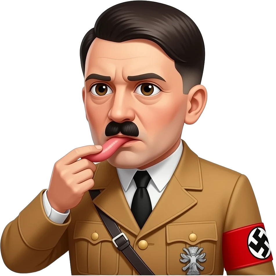 adolf hitler eating a jew's penis emoji