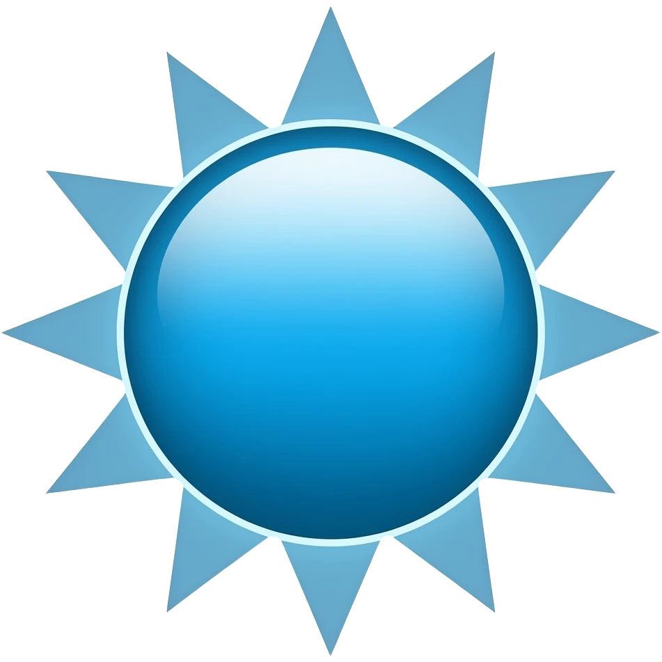 Blue sun emoji
