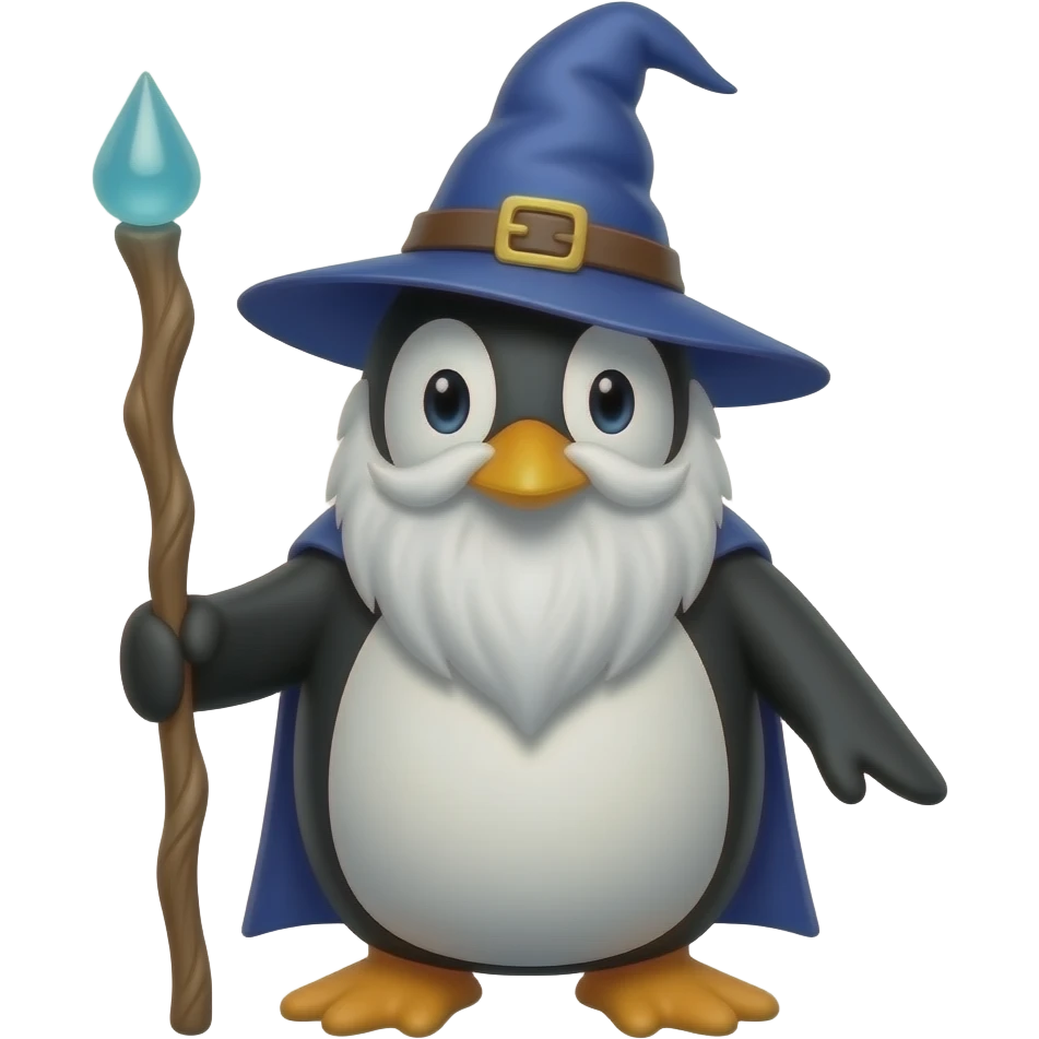 Penguin Wizard emoji