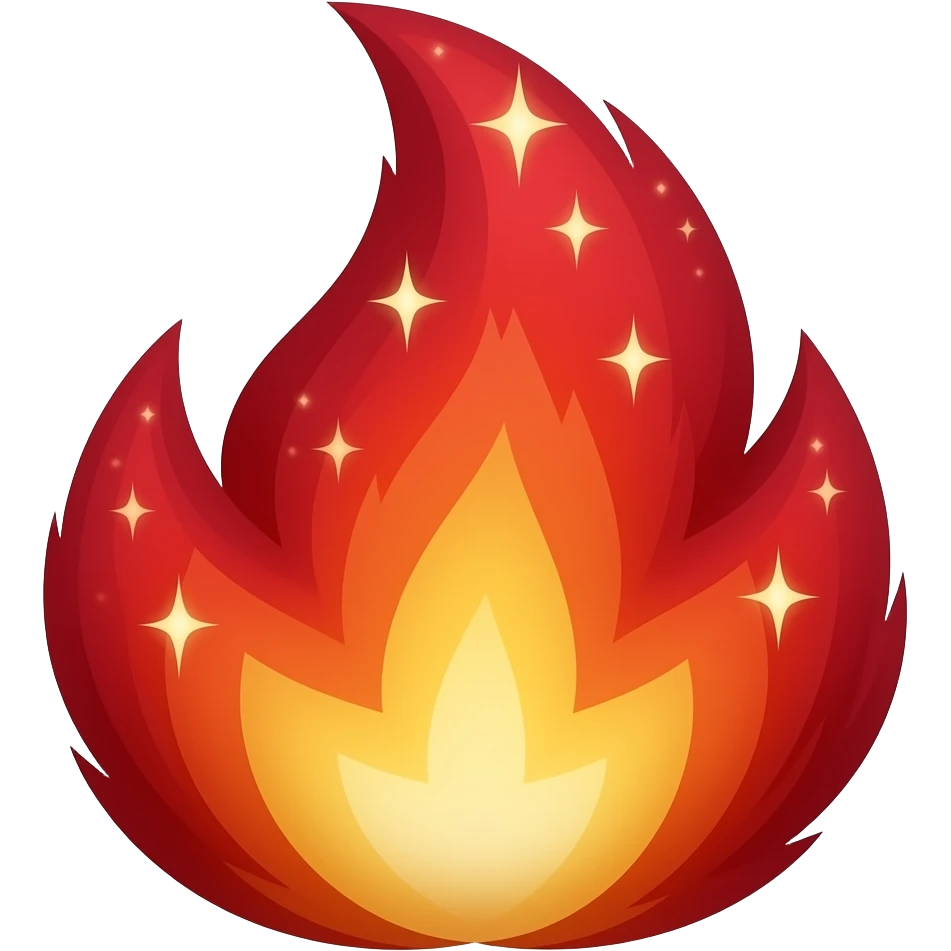 Hyper realistic fire red velvet fur soaked in starlight glitter and shadow gradients beautiful, full body emoji