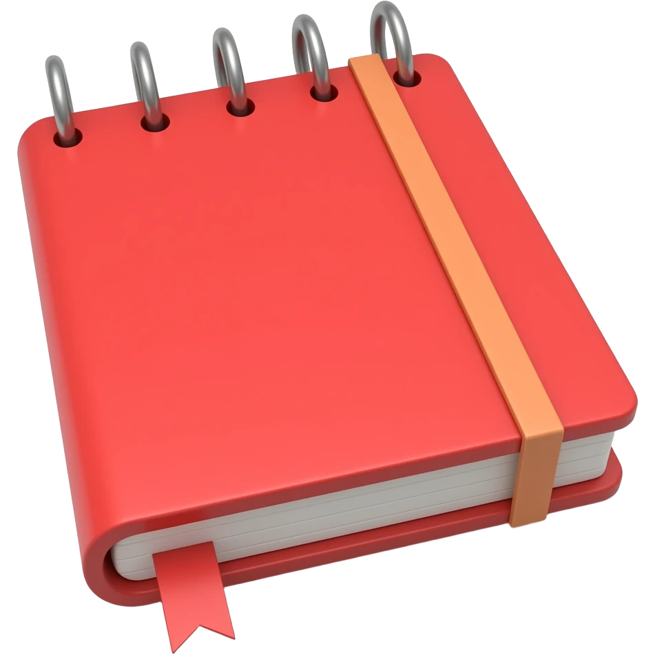 red simple notebook emoji