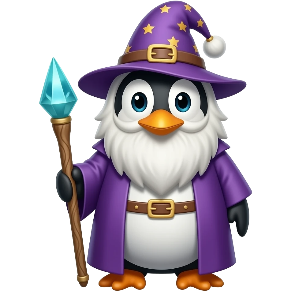 Penguin Wizard emoji