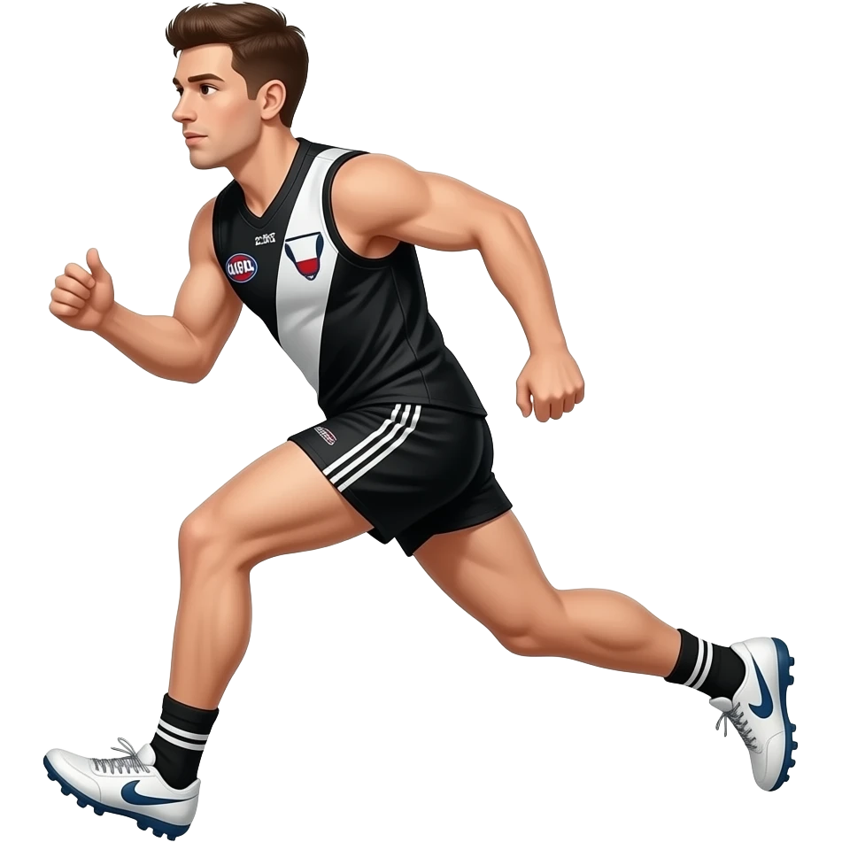 afl football running wearing black emoji