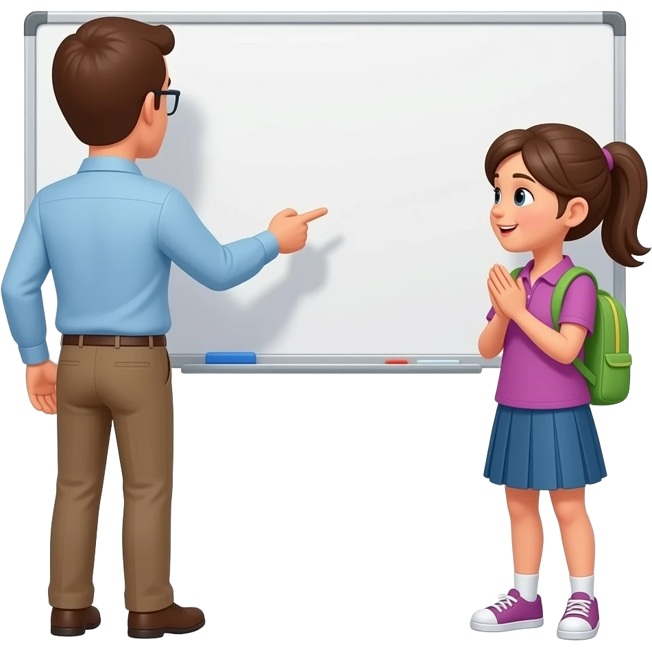 124 Coach giving instructions to student — with their back or side turned. They can be seen talking, gesturing, and pointing. The client nods. emoji
