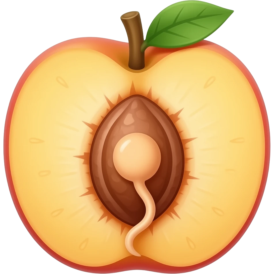 Peach with sperm in it emoji