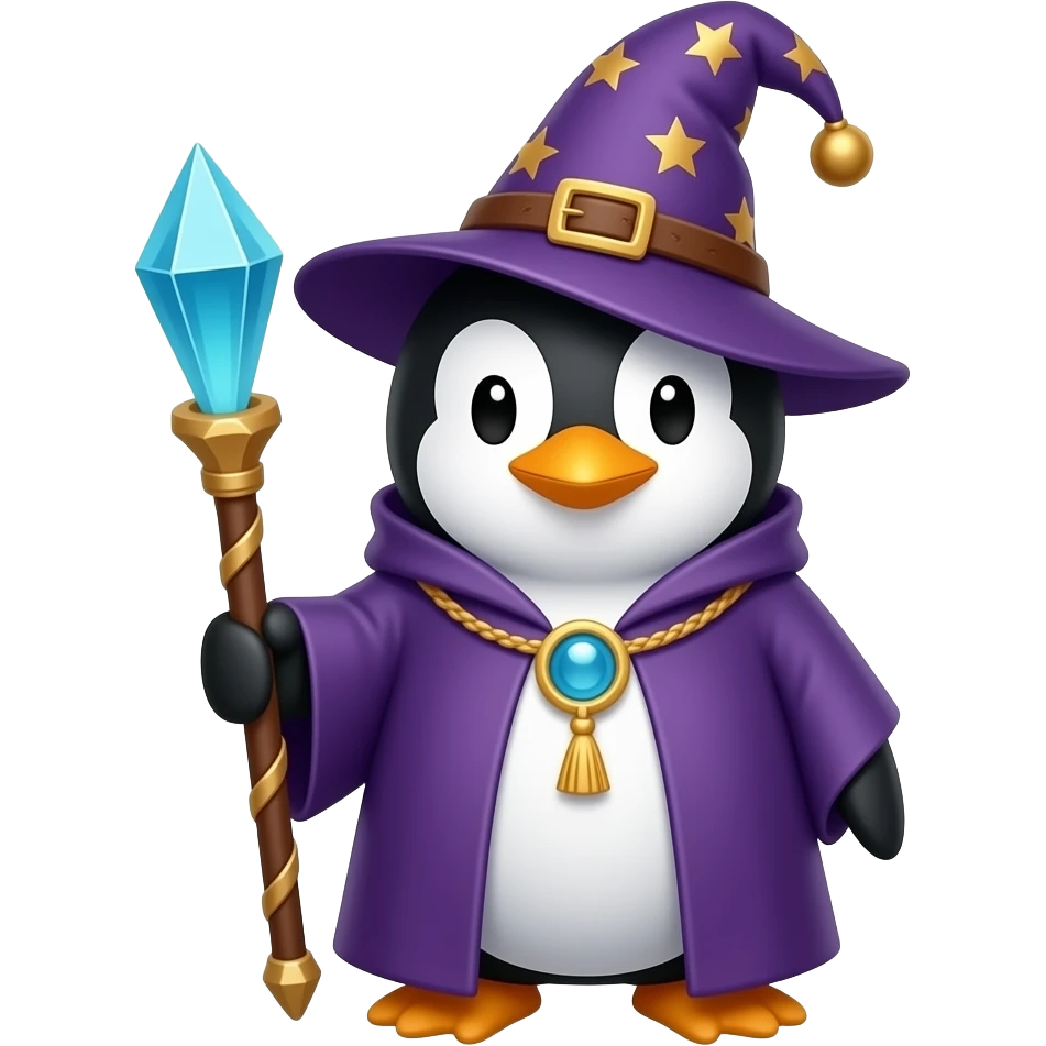 Penguin Wizard emoji