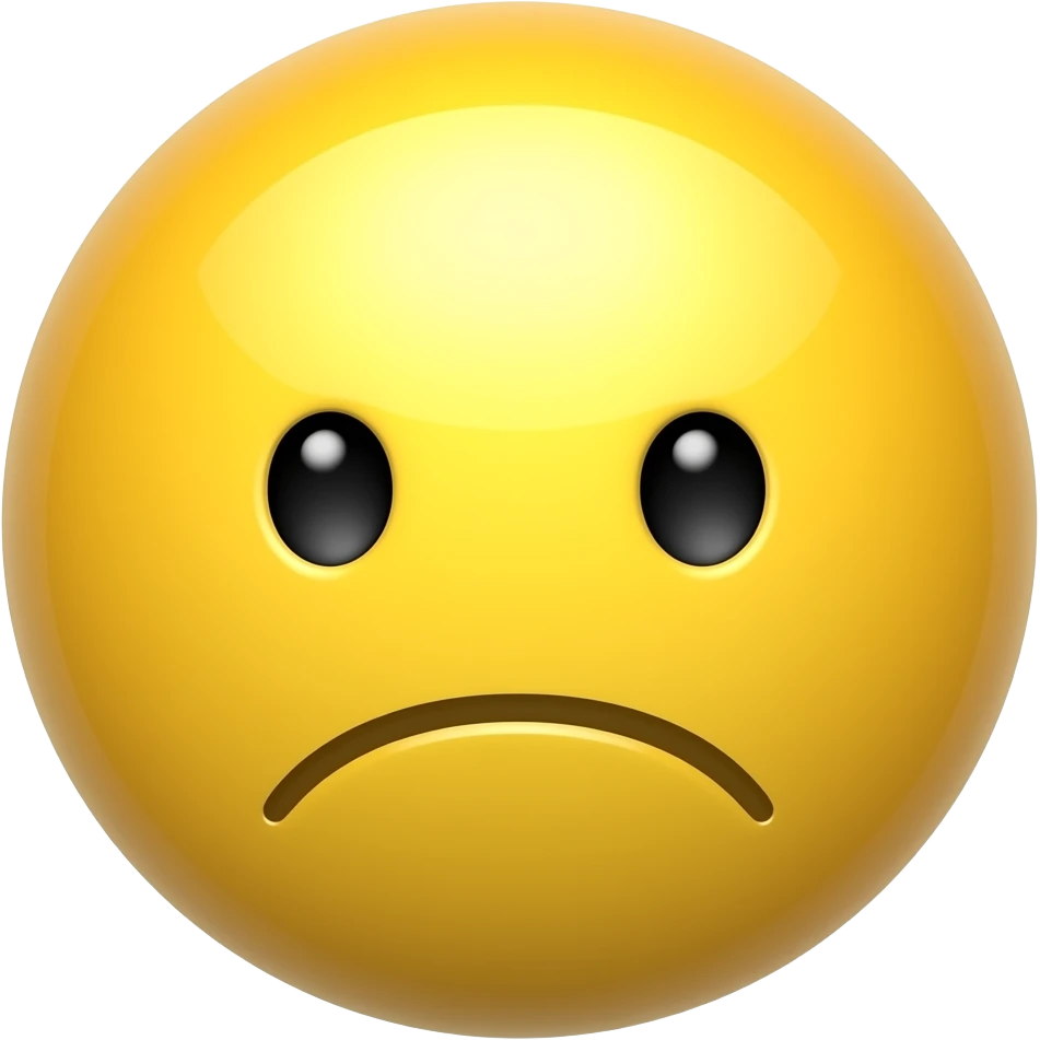 Emojis rond et jaune qui regarde mal emoji