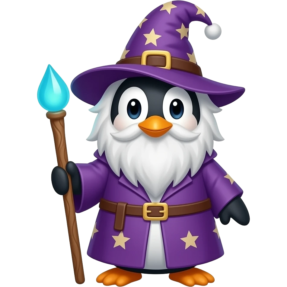 Penguin Wizard emoji
