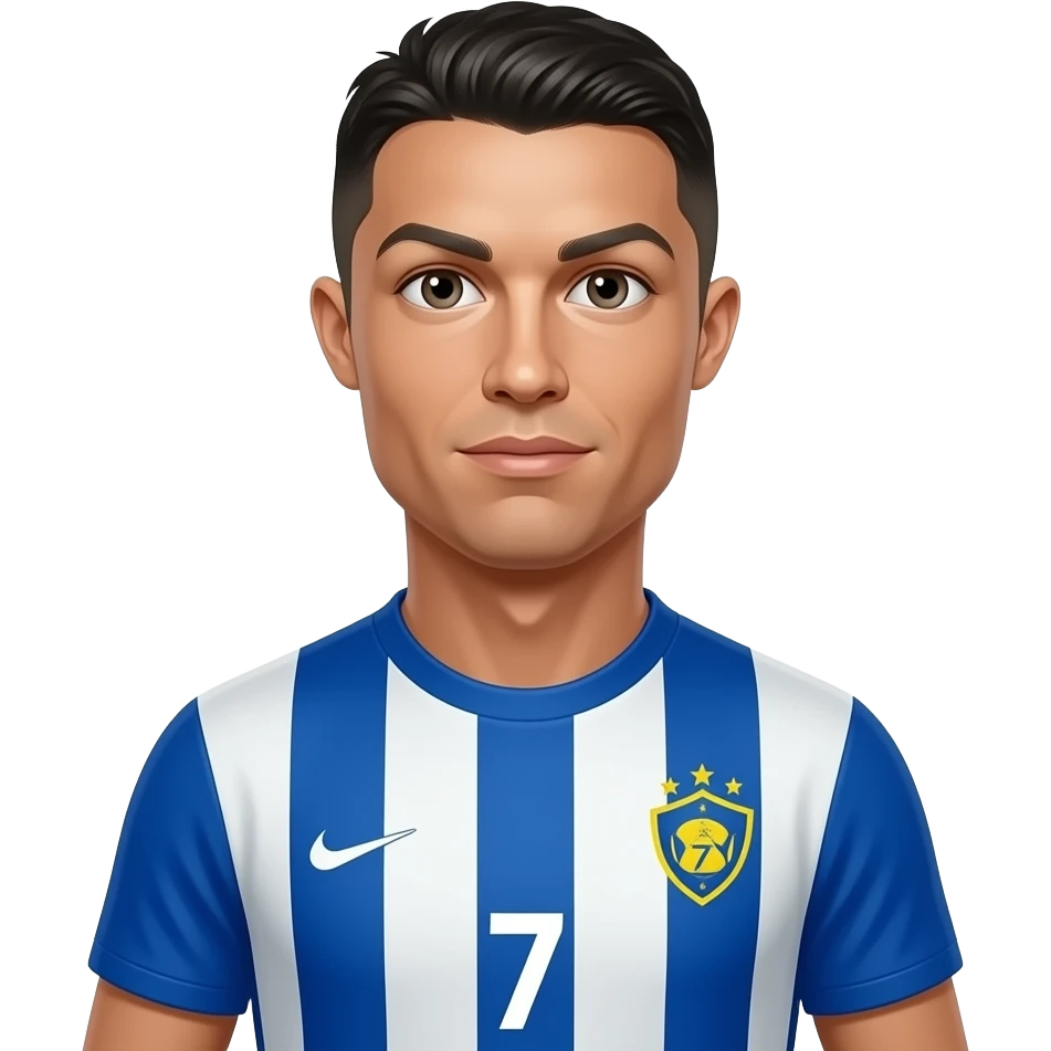 Ronaldo wearing shirt Al nassr not nassir emoji