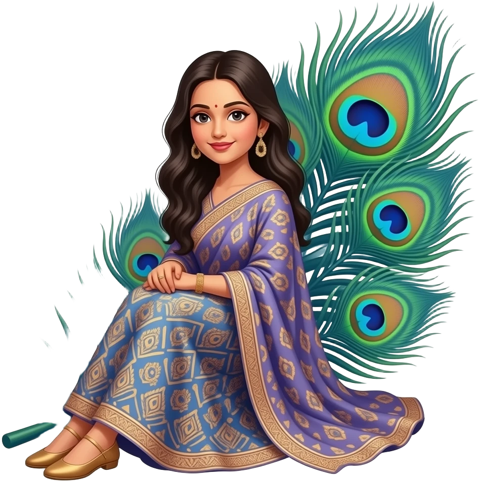Vibha on peacock feather emoji
