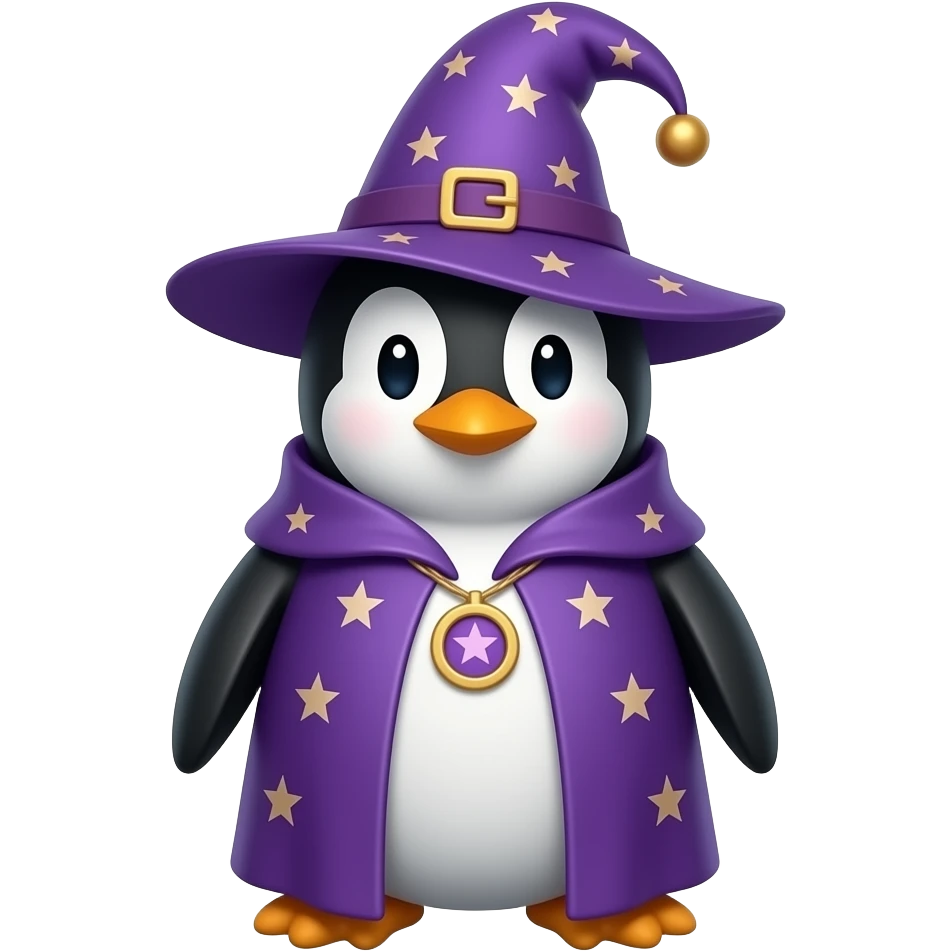 Penguin Wizard emoji