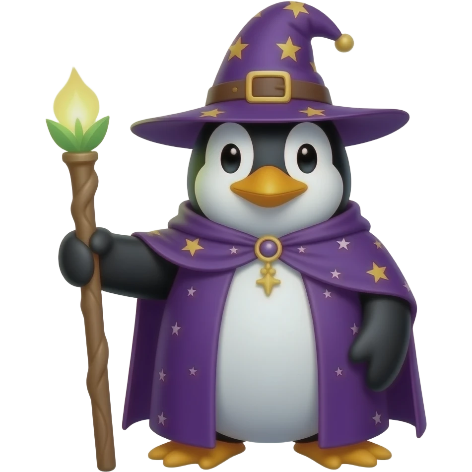 Penguin Wizard emoji