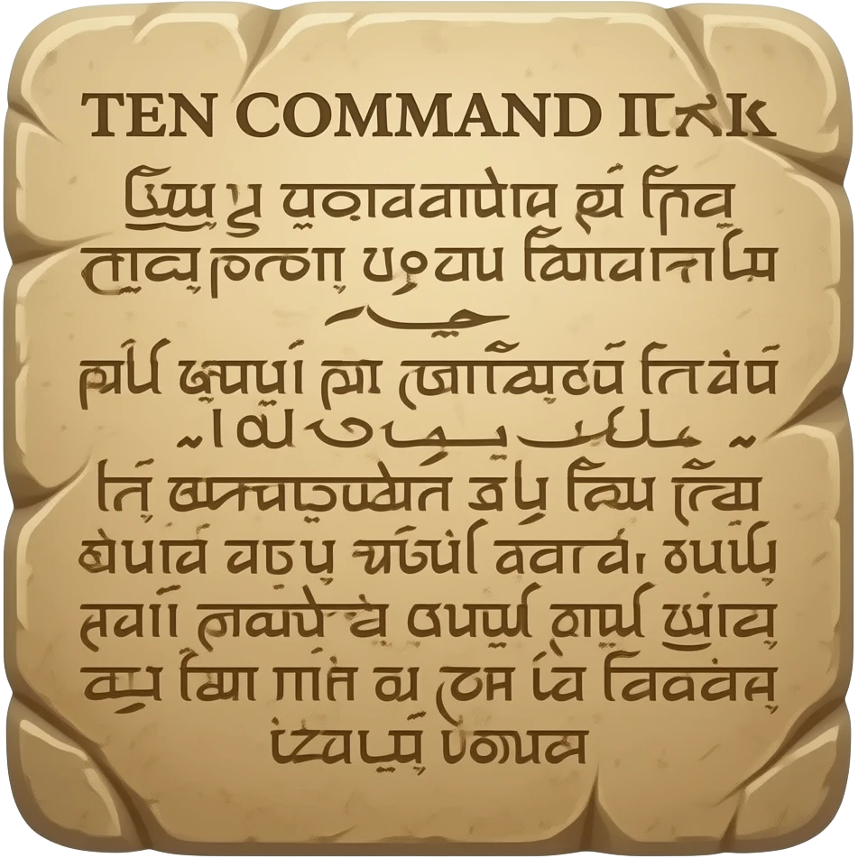 make the 10 commandments emoji