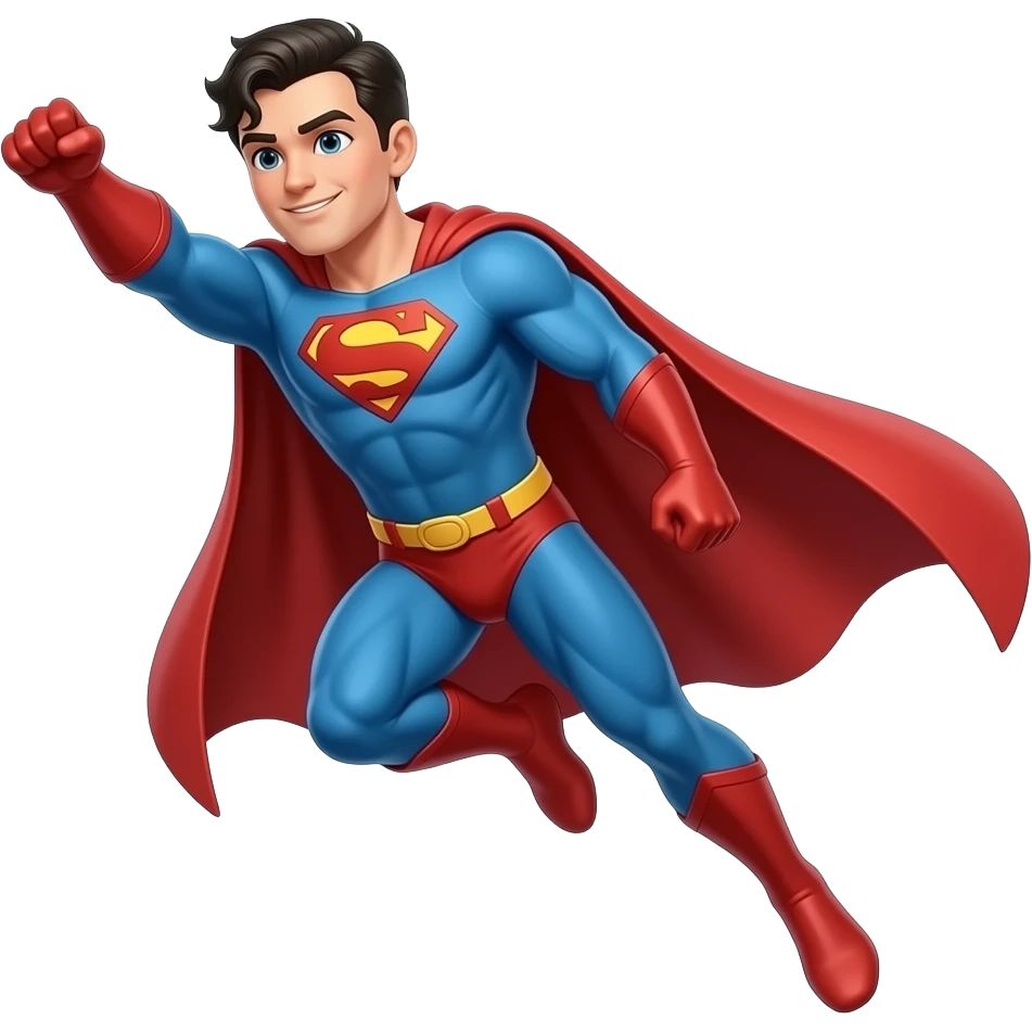 flying superhero emoji