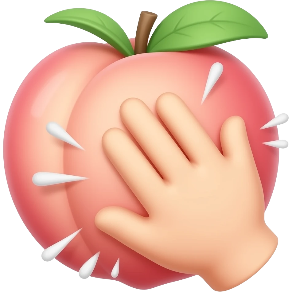 🍑 pink hand slap emoji